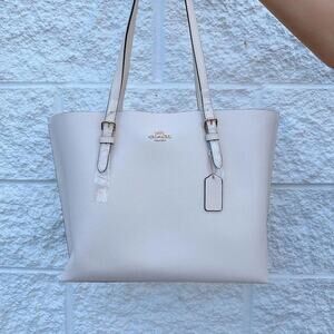 Coach 1671 Mollie Tote In Chalk Light Saddle